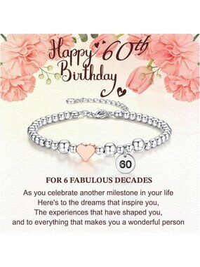 Charming Birthday Bracelet for Women - Perfect Gift for 30th to 70th